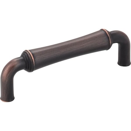 Jeffrey Alexander 96 mm Center-to-Center Brushed Oil Rubbed Bronze Barrel Bremen 2 Cabinet Pull 537DBAC